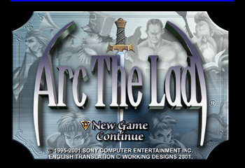 Arc the Lad Collection Title Screen